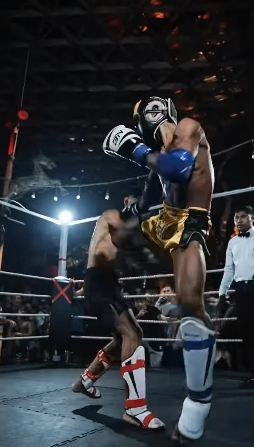 Made Wira competing in a Muay Thai bout